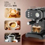 RAF R.104 Home Small Semi Automatic High Pressure Steam Milk Foaming Coffee Machine, EU Plug - Image 5
