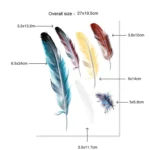 5 Sets Car 3D Feather Body Sticker Scratch Blocking Sticker - Image 6