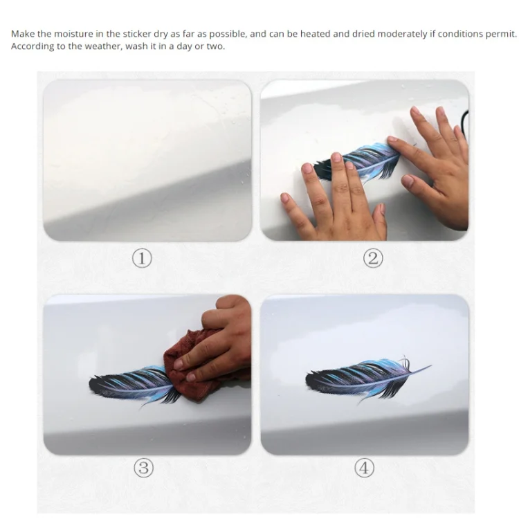 TBD0602790401_B2.webp 5 Sets Car 3D Feather Body Sticker Scratch Blocking Sticker - Image 3