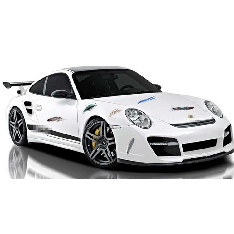 TBD0602790401_B3.webp 5 Sets Car 3D Feather Body Sticker Scratch Blocking Sticker - Image 4