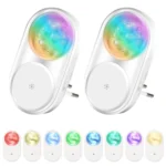 2 PCS Smart LED Light Control Night Light RGB Colorful Atmosphere Light with Sleeping Light
