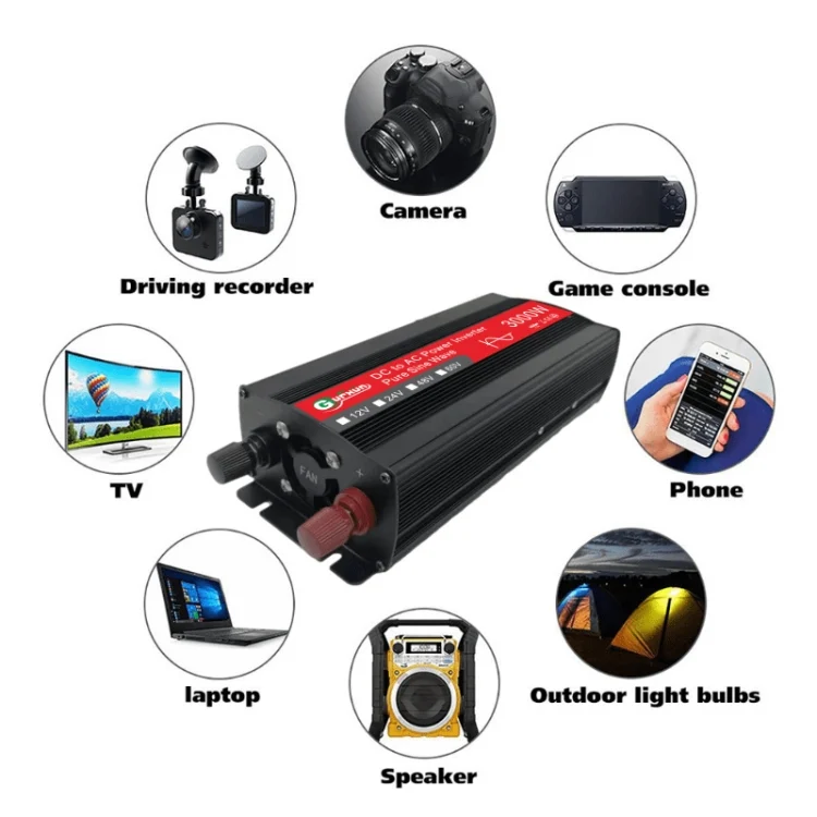 TBD0602793304_B4.webp Gurxun Sine Wave Inverter 3000W 2/24/48/60V To 220V Car Boost Converter - Image 5