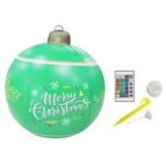 MT709 Inflatable Christmas Ball Yard LED Remote Control Glowing Ball Christmas Ornament, Style: