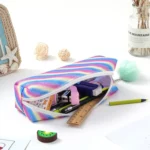 Rainbow Glitter Pen Bag Shimmering Pencil Bag Make-up bag - Image 3