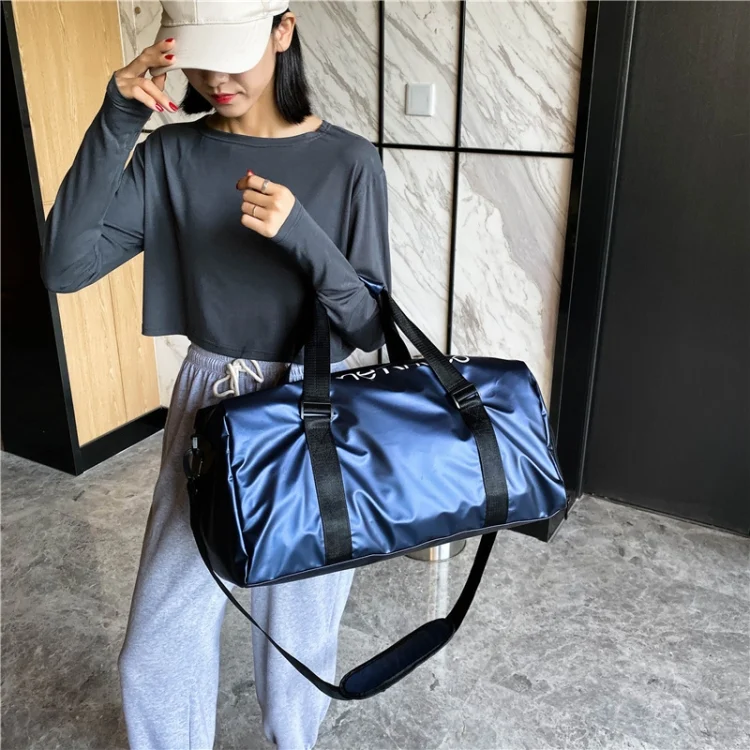TBD0602802501_B6.webp B-316 Large Capacity Glossy Waterproof Fitness Bag Luggage Bag - Image 7
