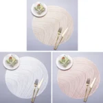 Hollow Bronzing PVC Heat Insulation Table Mat - Image 2