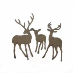 2 PCS Three Christmas Deer Carbon Steel Embossing Cutting Dies - Image 2