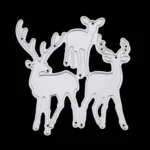 2 PCS Three Christmas Deer Carbon Steel Embossing Cutting Dies - Image 5