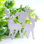 2 PCS Three Christmas Deer Carbon Steel Embossing Cutting Dies - Image 6