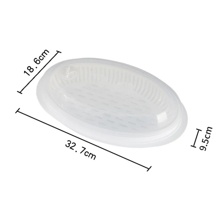 TBD06028090_1.webp Microwave Fish Steamer With Lid Preserved Steamed Fish Plate - Image 2