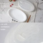 Microwave Fish Steamer With Lid Preserved Steamed Fish Plate - Image 3