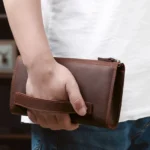 TP-6029 Crazy Horse Leather Men Clutch Large Capacity Mobile Phone Bag Wallet - Image 6