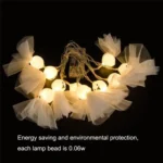 LED Halloween Decoration Luminous Cloth Ghost Ornament String Light - Image 5
