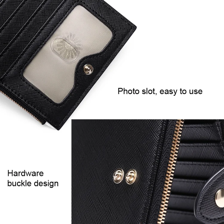 TBD0602812701_B5.webp GLQ167  RFID Two-way Folding PU Cross Pattern With Zipper Pocket Wallet - Image 6