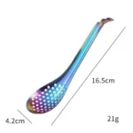 2 PCS 304 Stainless Steel Small Caviar Colander Molecular Cooking Spoon - Image 3