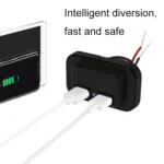 3.1A Punch-Free Automatic Spring Cover RV Bus Modified Car Charger Dual USB Car Charger - Image 6