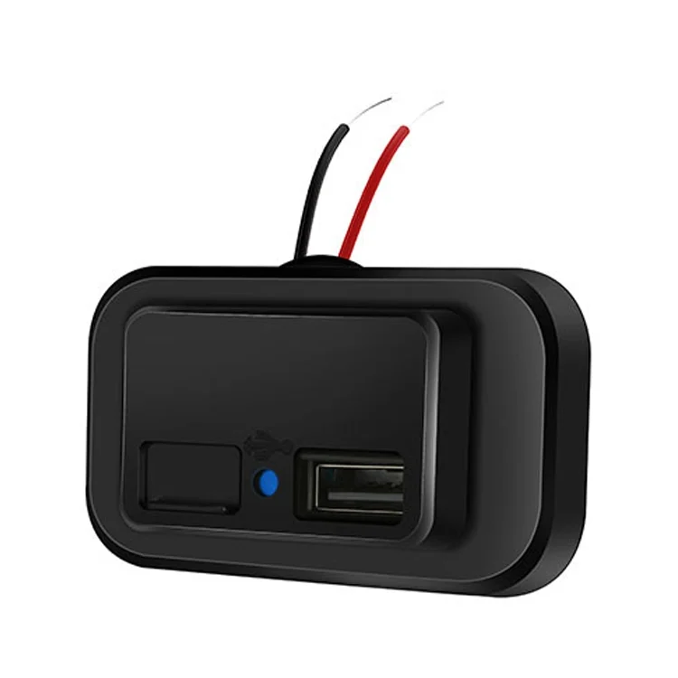 4.8A Punch-Free Automatic Spring Cover RV Bus Modified Dual USB Car Charger