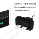4.8A Punch-Free Automatic Spring Cover RV Bus Modified Dual USB Car Charger - Image 6