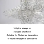 Christmas Tree Top Light LED Glowing Star Lights, Size: - Image 4