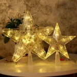 Christmas Tree Top Light LED Glowing Star Lights, Size: - Image 5