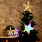 Christmas Tree Top Light LED Glowing Star Lights, Size: - Image 2