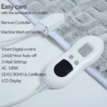 100W Flannel Electric Heating Blanket With Thermostat Timer Switch,Style: - Image 6