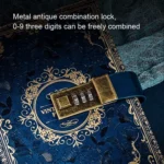 B6 PU Leather Retro Password Book With Lock Diary Hand Book - Image 3