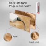 5V USB Electric Blanket Multi-functional Hand Warmer Knee Pad Farai Fleece Blanket - Image 3