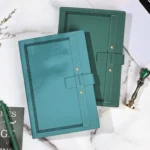 PU Leather Matte Cover Embossed Insert Buckle Notebook - Image 3