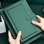 PU Leather Matte Cover Embossed Insert Buckle Notebook - Image 4