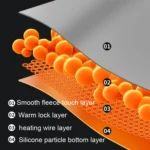 10W 5V USB Adjustable Temperature Graphene Heated Cushion Office Chair Cushion - Image 4