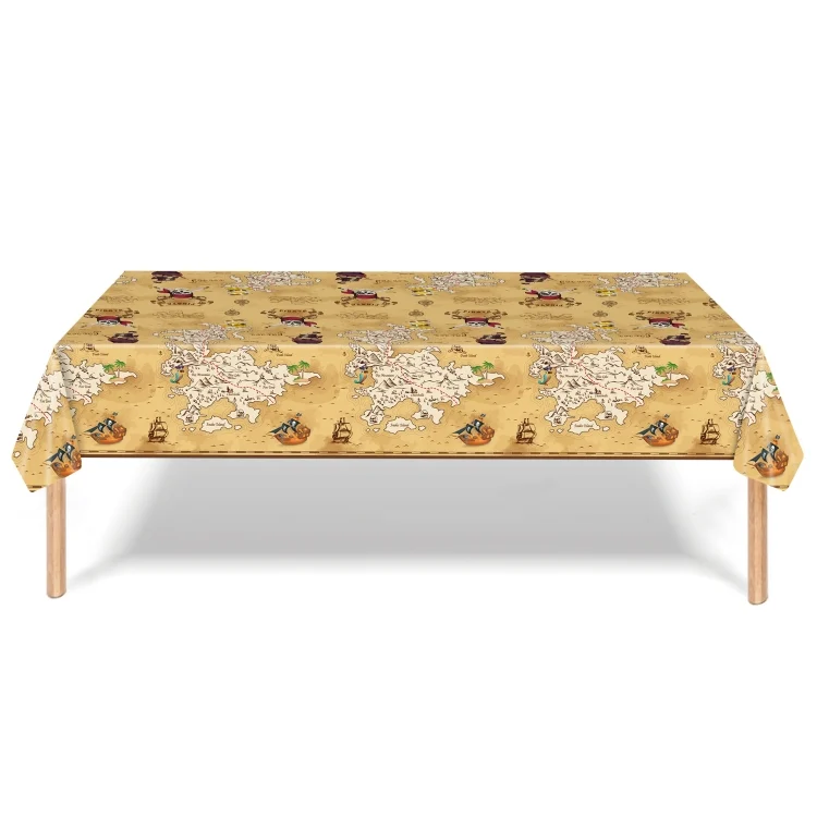 TBD0602828101_B5.webp Pirate Treasure Hunt Themed Disposable Tablecloth Paper Plate Party Supplies Set - Image 6