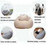 Lazy Sofa Bean Bag Chair Fabric Cover - Image 6