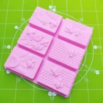 6 Grid Square Honeycomb Ice Cube Cake Mould Square Handmade Soap Mould - Image 3