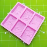6 Grid Square Honeycomb Ice Cube Cake Mould Square Handmade Soap Mould - Image 4