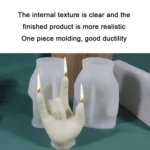 DIY Hand Shaped Scented Candle Silicone Mold - Image 3