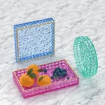 DIY Round and Square Diamond Pattern Storage Tray Silicone Mold, Specification: Rectangular - Image 4