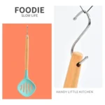 Beech Wood Silicone Kitchen Set With Storage Bucket - Image 4