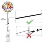 2 PCS Retro Fresh Small Floral Retractable Badge Reel Name Tag Card Badge - Image 4