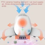 150W Hanger Type Folding Mini Dryer Shoe Dryer With UV Sterilization Function - Image 4
