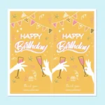 3 Packs 50 Stickers/Pack Happy Birthday Rectangular Stickers Gift Box Sealing Stickers
