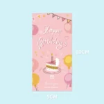 3 Packs 50 Stickers/Pack Happy Birthday Rectangular Stickers Gift Box Sealing Stickers - Image 3