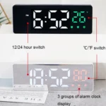 0715 Voice-activated LED Mute Date Temperature Display Electronic Clock - Image 3