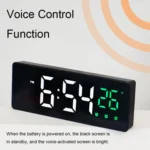 0715 Voice-activated LED Mute Date Temperature Display Electronic Clock - Image 5
