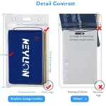 20 PCS Transparent PVC Vertical Plastic Card Sleeves Waterproof ID Card Sleeves Badges - Image 5