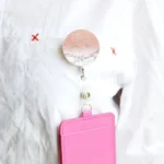 2 PCS Marble Texture Drop Glue Retractable Badge Reel Name Tag Card Badge - Image 5
