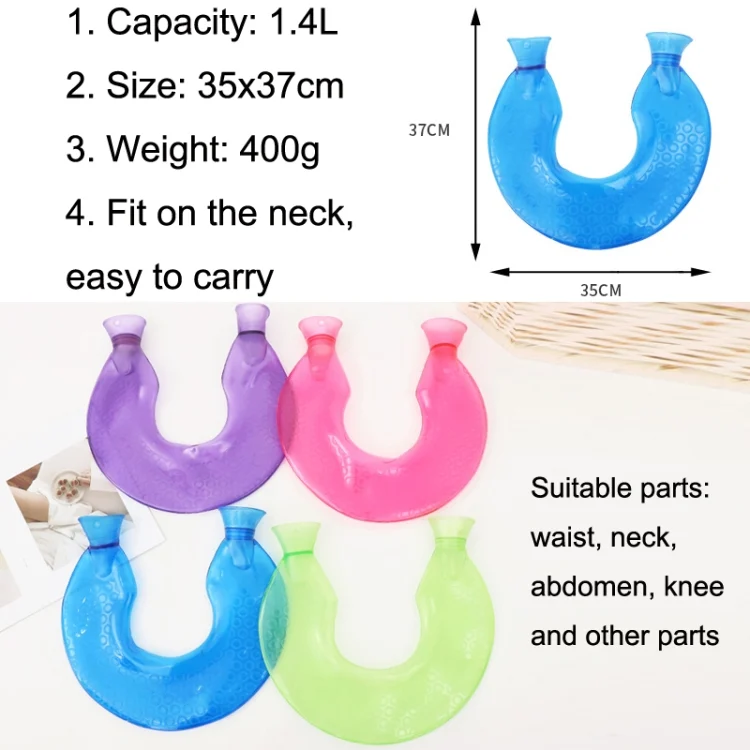 TBD0602863101_B3.webp U-shaped PVC Hot Compress Shoulder And Neck Explosion-proof Water Injection Hot Water Bag - Image 4