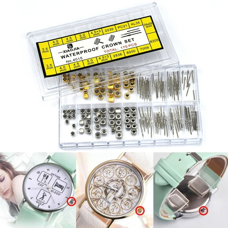 TBD06028680.webp 170 PCS / Box C012 Watch Accessories Epoxy Watch Crown and Stem Repair Parts - Image 1