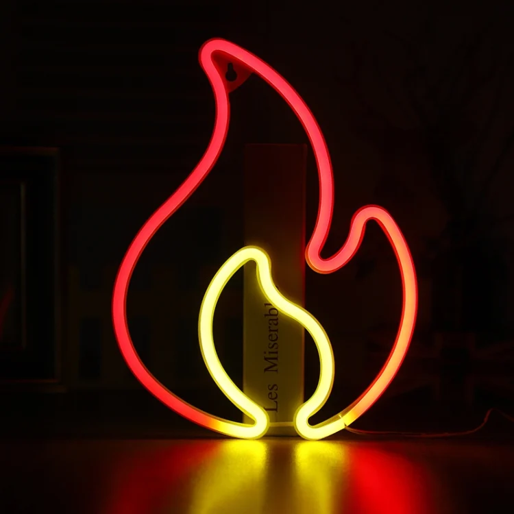 NHD-HY-01 USB Neon LED Flame Shape Party Decorative Lights