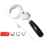 Multipurpose Bathroom Sink Circular Arc Toothed Wrench - Image 2